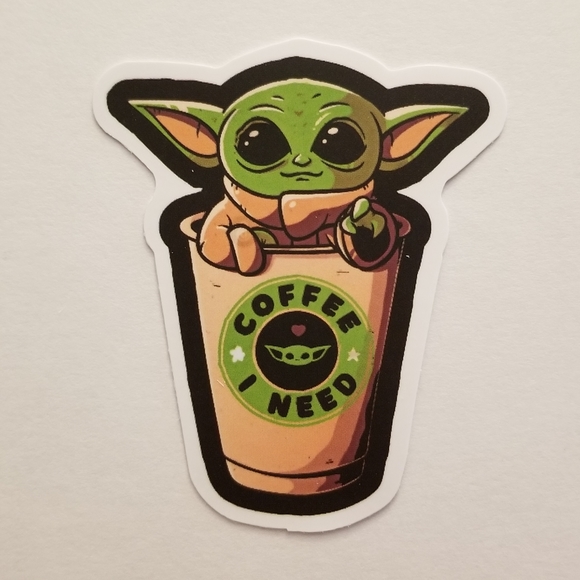 10/$10 Baby Yoda Coffee Sticker